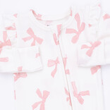 Angel Dear Angel Dear Ruffle Zipper Footie - Pretty Bows