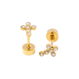 Pip Pop Post Pip Pop Post Diamond Cross Stud Earrings