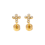 Pip Pop Post Pip Pop Post Diamond Cross Stud Earrings