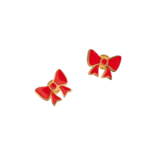 Pip Pop Post Pip Pop Post Red Bow Stud Earrings