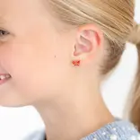 Pip Pop Post Pip Pop Post Red Bow Stud Earrings