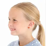 Pip Pop Post Pip Pop Post Red Bow Stud Earrings