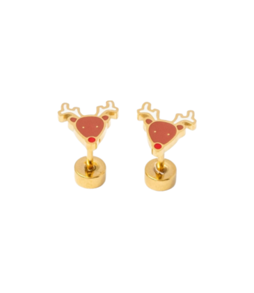 Pip Pop Post Pip Pop Post Reindeer Stud Earrings