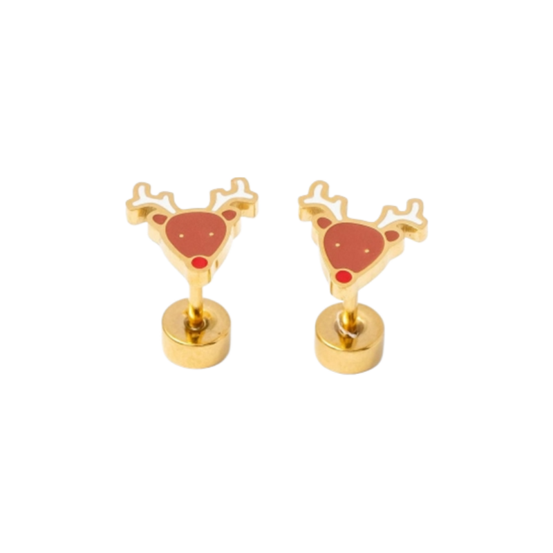 Pip Pop Post Pip Pop Post Reindeer Stud Earrings