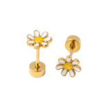 Pip Pop Post Pip Pop Post White Daisy Stud Earrings