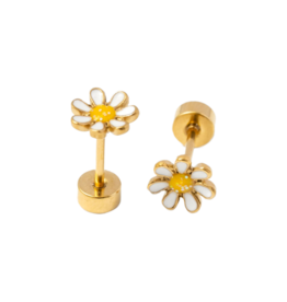 Pip Pop Post Pip Pop Post White Daisy Stud Earrings