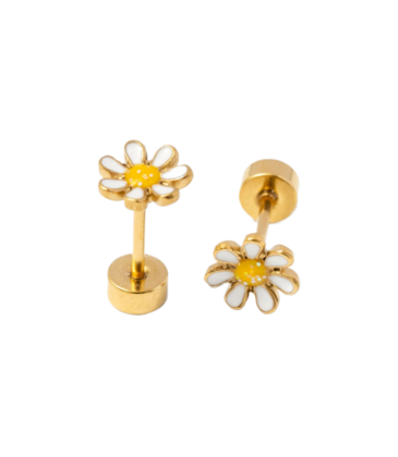 Pip Pop Post Pip Pop Post White Daisy Stud Earrings