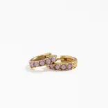 Pip Pop Post Pip Pop Post Dainty Pink Opal Hoop Earrings