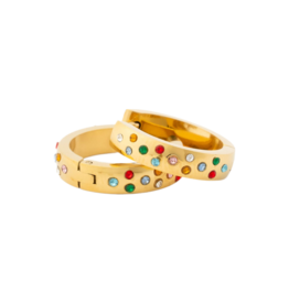 Pip Pop Post Pip Pop Post Rainbow Confetti Hoop Earrings