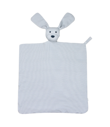 The Uptown Baby The Uptown Baby Dusty Blue Mini Stripe Dog Lovey Blanket