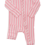 The Uptown Baby The Uptown Baby Red/White Holiday Stripes Romper