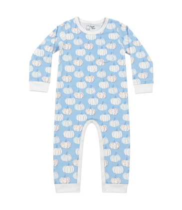 Heyward House Heyward House Baby Blue Pumpkins Playtime Romper