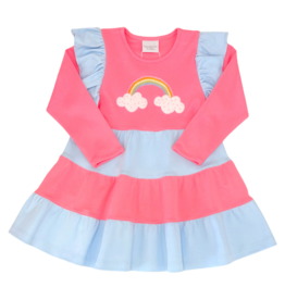 Squiggles Squiggles Rainbow Tiered Dress