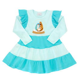 Squiggles Squiggles Nativity Tiered Dress