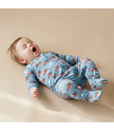 Sweet Bamboo Sweet Bamboo Pick-Up the Tree Zipper Footie
