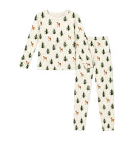 Sweet Bamboo Sweet Bamboo Winter Fawn Pajama Set