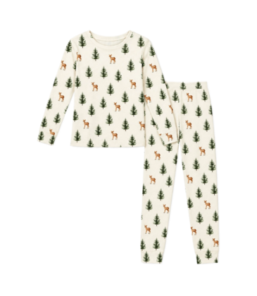 Sweet Bamboo Sweet Bamboo Winter Fawn Pajama Set