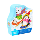 Crocodile Creek 12pc Puzzle - Sledding Fun