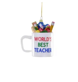 Cody Foster & Co World's Best Teacher Mug Ornament