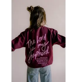 Dear Heart Dear Heart The Lord Is My Shepherd Maroon Pullover