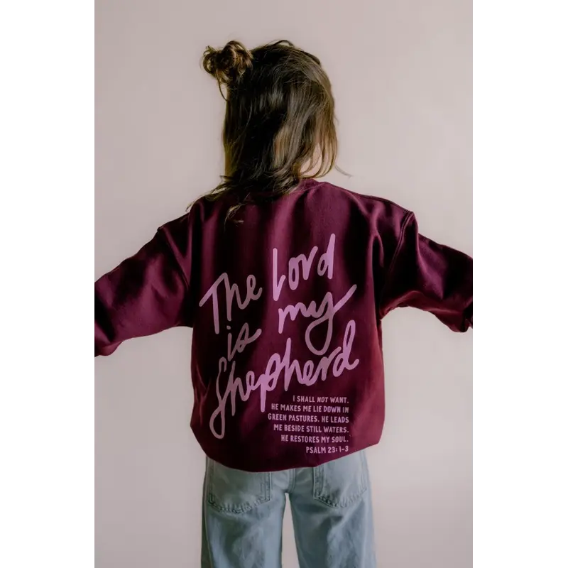 Dear Heart Dear Heart The Lord Is My Shepherd Maroon Pullover