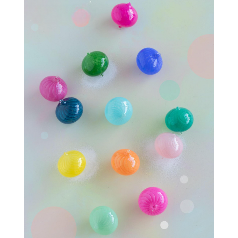 Glitterville 4.25" Swirl Orb Ornament