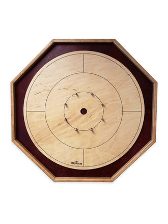 Crokinole Canada Large Crokinole Octagonal Board Cherry Rail