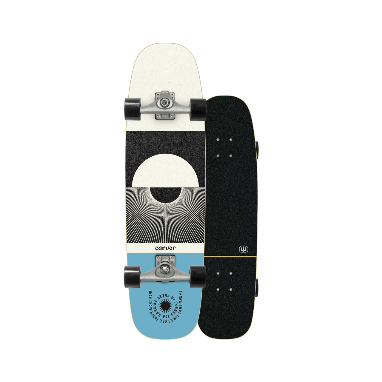 CARVER Super Surfer Complete Skateboard w/ CX Raw AQUA BLUE