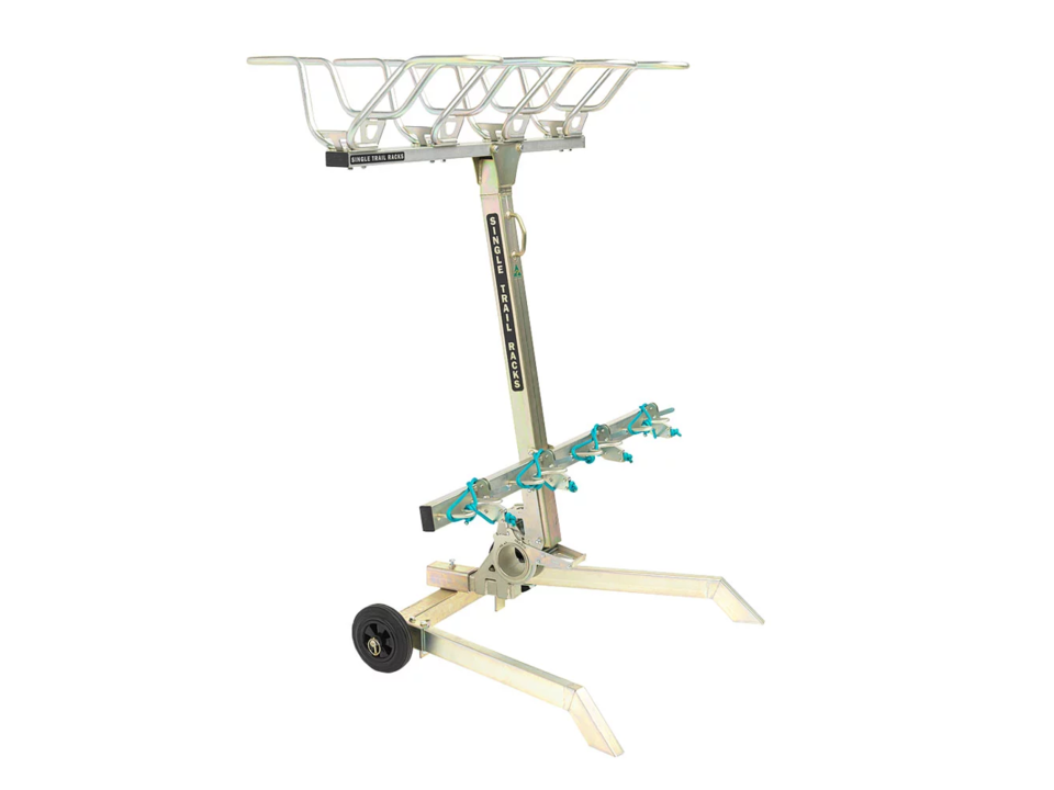 Single Trail Single Trail Rack EZ RFS - 4 Bike Tilting - Raw Zinc