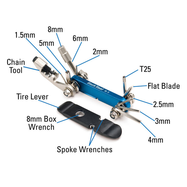 Park Tool Multi-Tool Hex/Torx/Screw Fold IB-3