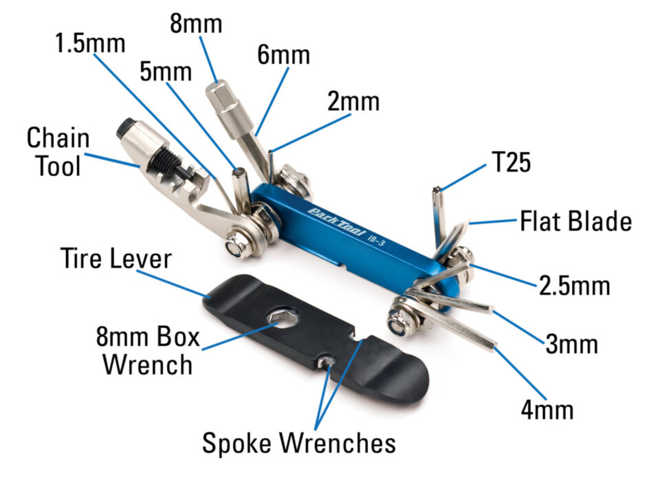 Park Tool Park Tool Multi-Tool Hex/Torx/Screw Fold IB-3