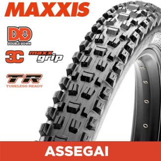 Maxxis MAXXIS Assegai - 29 X 2.60 WT - Folding TR - DD 120x2 TPI - 3C MaxxGrip - Black