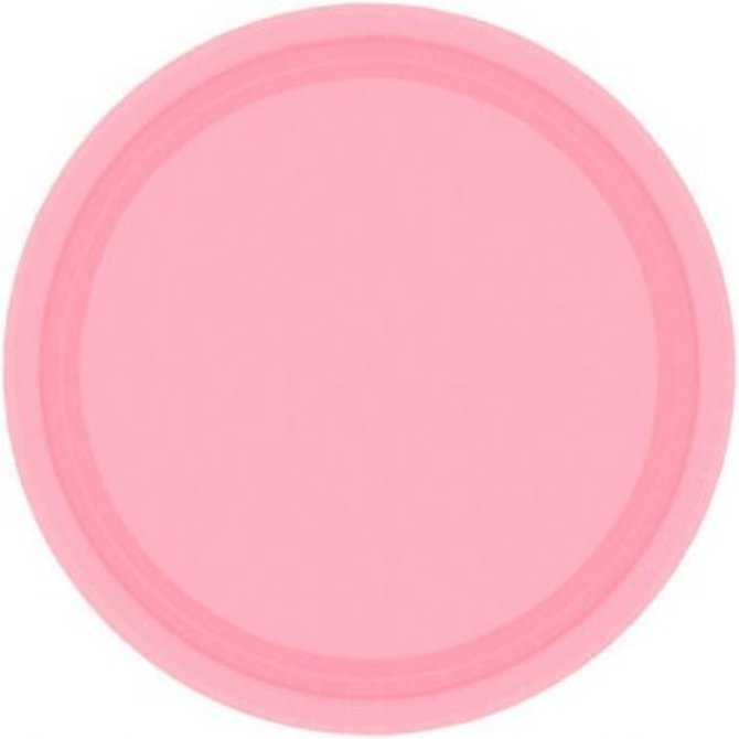 New Pink Paper Plates, 7"