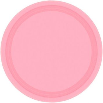 New Pink Paper Plates, 7"