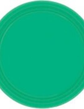 Festive Green Paper Plates, 7" 20ct