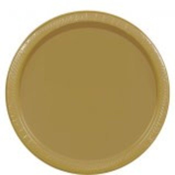 Gold Paper Plates, 7" 20ct