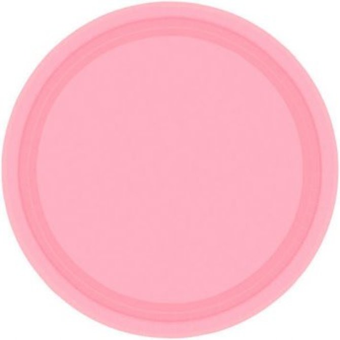 New Pink Paper Plates, 9"