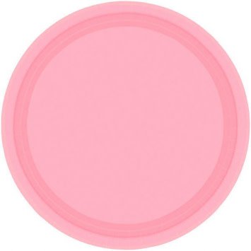 New Pink Paper Plates, 9"