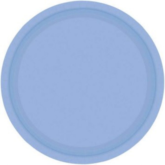 Pastel Blue Paper Plates, 9"