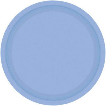 Pastel Blue Paper Plates, 9"
