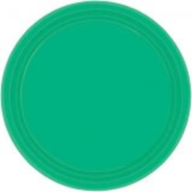 Festive Green Paper Plates, 9"