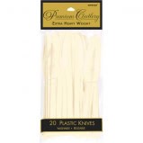 Vanilla Creme Premium Heavy Weight Plastic Knives 20ct