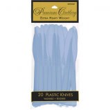 Pastel Blue Premium Heavy Weight Plastic Knives 20ct