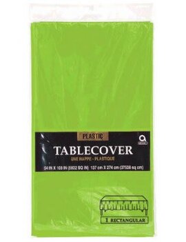 Kiwi Rectangular Plastic Table Cover, 54" x 108"