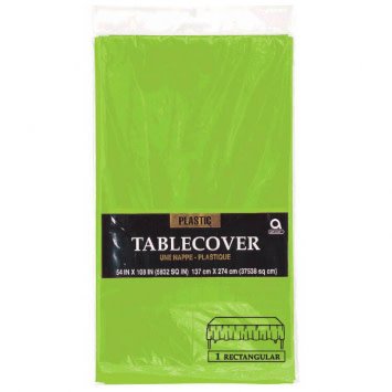 Kiwi Rectangular Plastic Table Cover, 54" x 108"