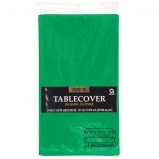 Festive Green Rectangular Plastic Table Cover, 54" x 108"