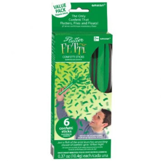 Green Flutter Fetti-6ct