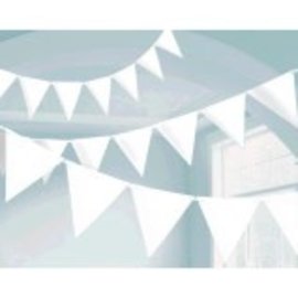 Frosty White Paper Pennant Banner