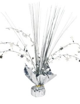 Silver Foil Spray Centerpiece 12"