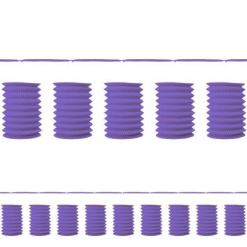 New Purple Paper Lantern Garland 12'